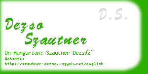 dezso szautner business card